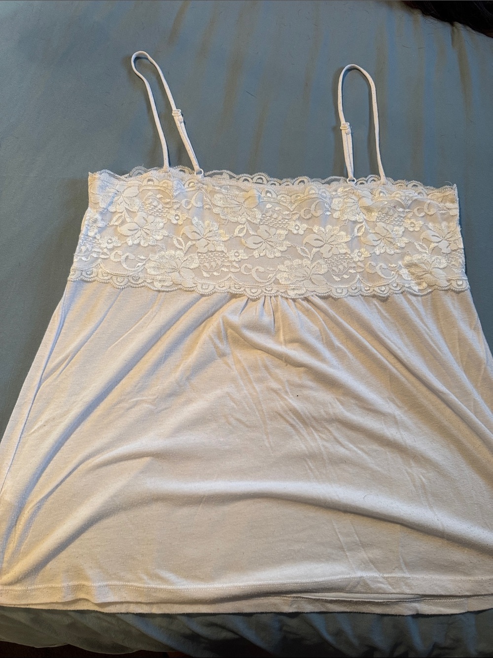 Maurices White Lace Trim Cami